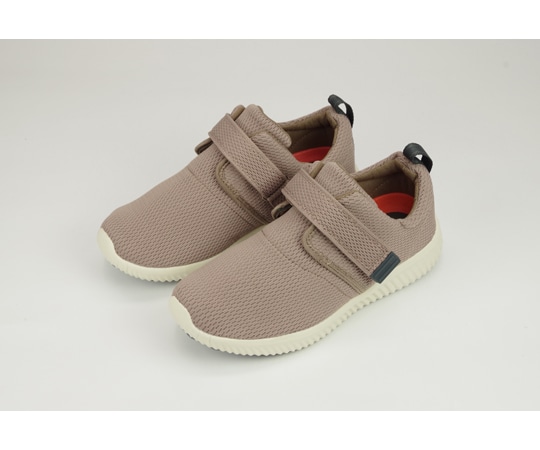 マリアンヌ製靴 ストレッチニットスニーカー モカベージュ 1本ベルトタイプ M（23.0~23.5cm） WG150 1足（ご注文単位1足）【直送品】