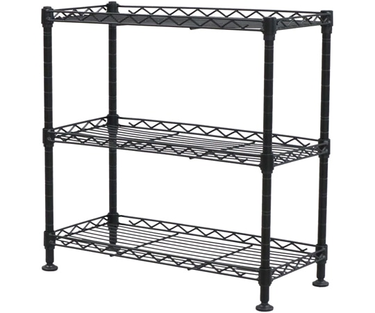 エイ・アイ・エス ミニラック 14φ 3段 ブラック KSMN-3D BK 1個（ご注文単位1個）【直送品】