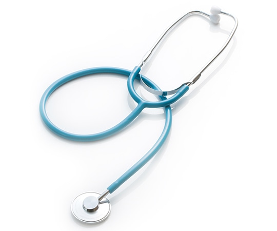 フォーカルコーポレーション ナーススコープ 外バネタイプ ヘッド:シルバー チューブ:スカイブルー FC-200 1本(ご注文単位1本)【直送品】