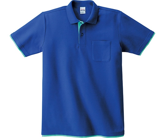 トムス ベーシックレイヤードポロシャツ ロイヤルブルー×ミントグリーン L 195BYP 1着（ご注文単位1着）【直送品】