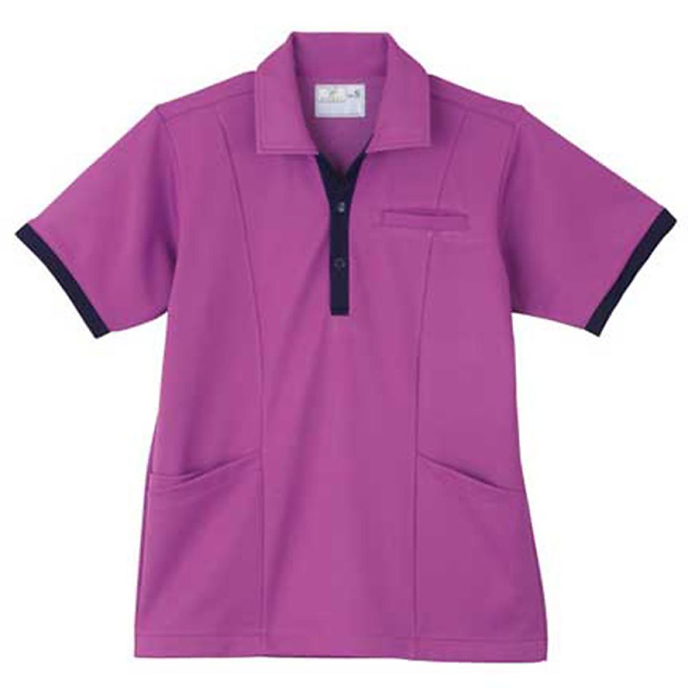 KIRAKU（トンボ） ケアワークシャツ パープル 4L（身丈82cm） CR129-80 4L 1枚（ご注文単位1枚）【直送品】