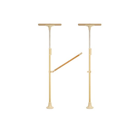 DIPPERホクメイ ベスポジBPZ Tベース ショート H型 木手すり 跳ね上げ900 セット BPZ-H2200-61 1個（ご注文単位1個）【直送品】