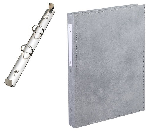 LIHITLAB カルテブック A4・2穴・スタンダード シルバー CY4-2L-6 1冊（ご注文単位1冊）【直送品】