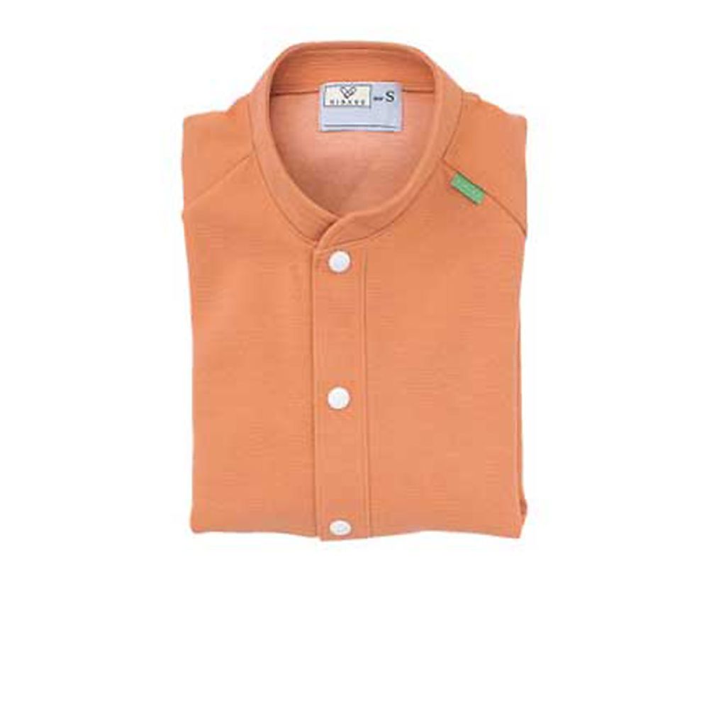 KIRAKU（トンボ） 前開きシャツ サーモンピンク LL（身丈67cm） CR805-12 LL 1枚（ご注文単位1枚）【直送品】