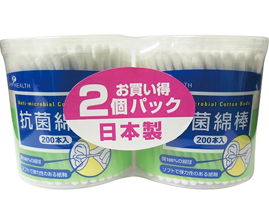 ピップ 抗菌綿棒 1パック(200本×2個入) H182 1パック(ご注文単位1パック)【直送品】