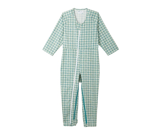 エンゼル（介護用品） 介護寝巻き コンビネーションⅡ（フルオープン型） チドリグリーン LL 5638-A 1枚（ご注文単位1枚）【直送品】