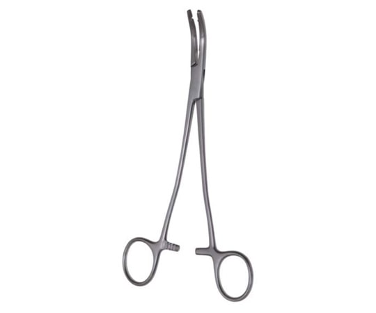日本フリッツメディコ へ二ーバレンタイン子宮摘出鉗子 21cm 縦溝 曲 G687-210 1本（ご注文単位1本）【直送品】