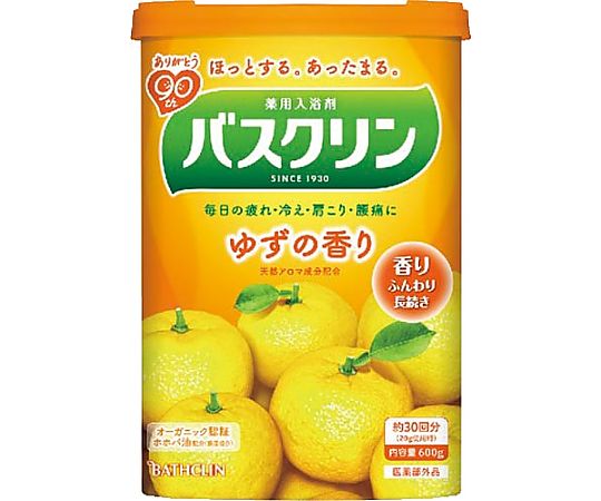 バスクリン バスクリンゆずの香り600G 153059 1個（ご注文単位1個）【直送品】