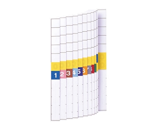 LIHITLAB カラーナンバー見出し紙<ロングタイプ・TD2桁> 1組（100枚入） HK2201 1組（ご注文単位1組）【直送品】