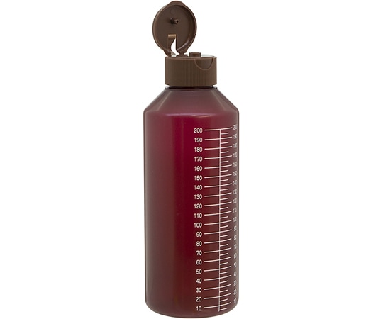 金鵄製作所 NK茶投薬瓶 200mL ワンタッチキャップ(ブラウン:茶) 白色目盛 1箱(100本入) B33C0-000BR 1箱(ご注文単位1箱)【直送品】