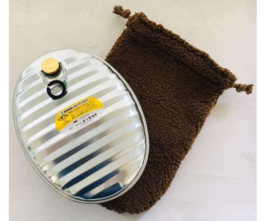 尾上製作所 萬年 トタン湯たんぽ ブラウンカバー付 MY-7205 1個（ご注文単位1個）【直送品】