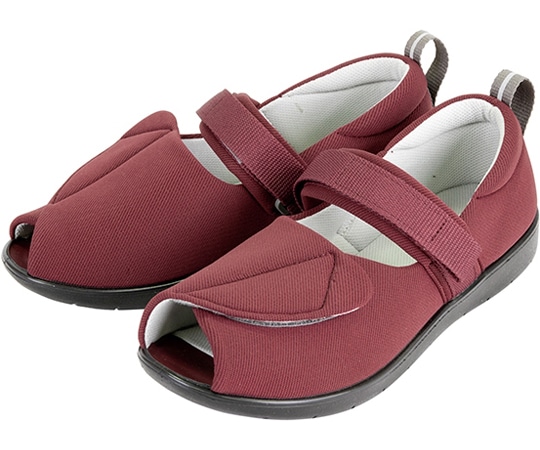 オオサキメディカル PH転びにくいシューズつま先なし ワイン M 71421 1足（ご注文単位1足）【直送品】
