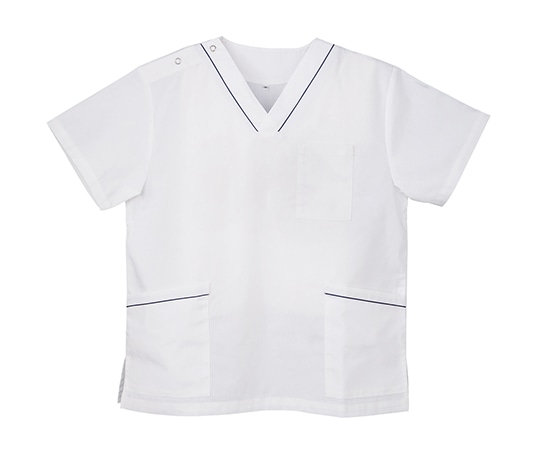 ディーフェイズ スクラブ（男女兼用） マリンホワイト LL DS2001 1枚（ご注文単位1枚）【直送品】