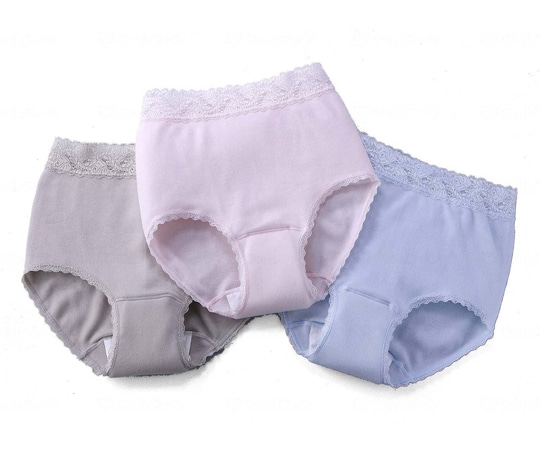 ミルクヴェッチ 綿100%レース付ソフトガーゼ失禁ショーツ 3L 1箱（3色組入）  1箱（ご注文単位1箱）【直送品】