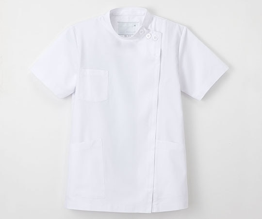 ナガイレーベン 女子横掛半袖 ホワイト L KES5172 1枚（ご注文単位1枚）【直送品】