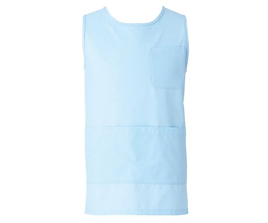 KAZEN ショートエプロン サックス L 932-71 L 1枚（ご注文単位1枚）【直送品】