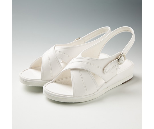 山一 防汚抗菌防臭フットベットサンダル ホワイト LL 7708WHLL 1足（ご注文単位1足）【直送品】