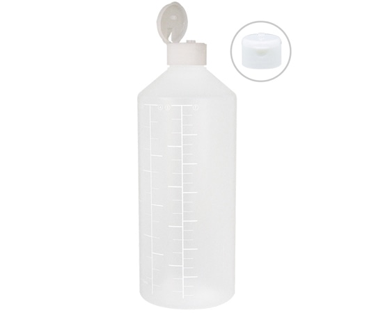 金鵄製作所 K投薬瓶 500mL ワンタッチキャップ（ホワイト:白） 白色目盛 50本入 23260-020 1箱（ご注文単位1箱）【直送品】