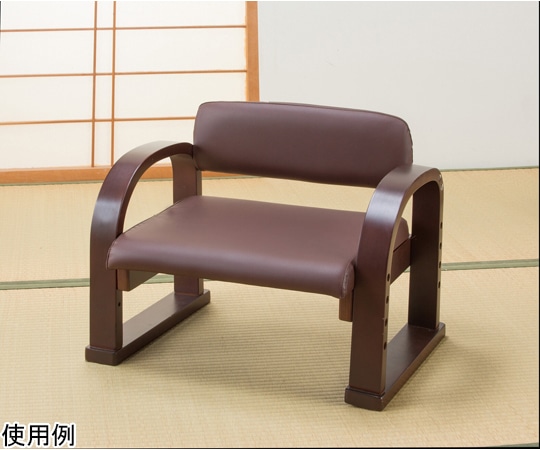 ファミリー・ライフ 天然木立ち座り楽ちん座椅子 日本製 1脚 ダークブラウン 0409420 1箱（ご注文単位1箱）【直送品】