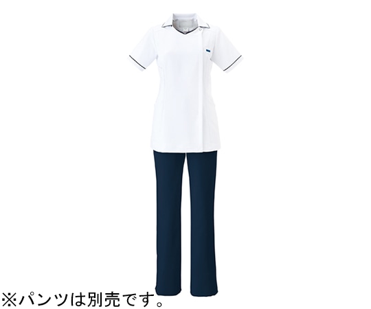 フォーク レディスジップスクラブR ホワイト×ネイビー LL 2018EW-7 1枚(ご注文単位1枚)【直送品】