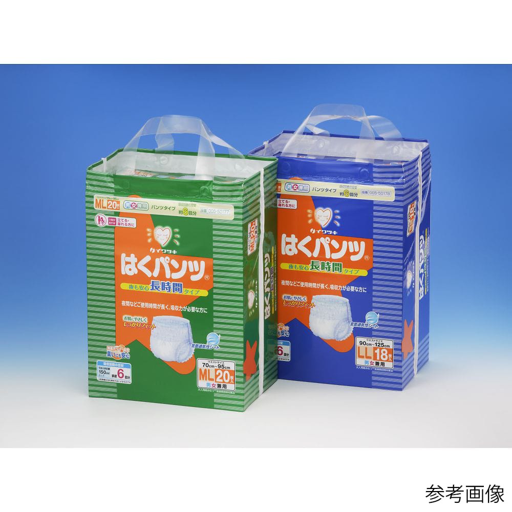 イワツキ はくパンツ 長時間 LL 1ケース(18枚×4袋入) 005-50178 1ケース(ご注文単位1ケース)【直送品】