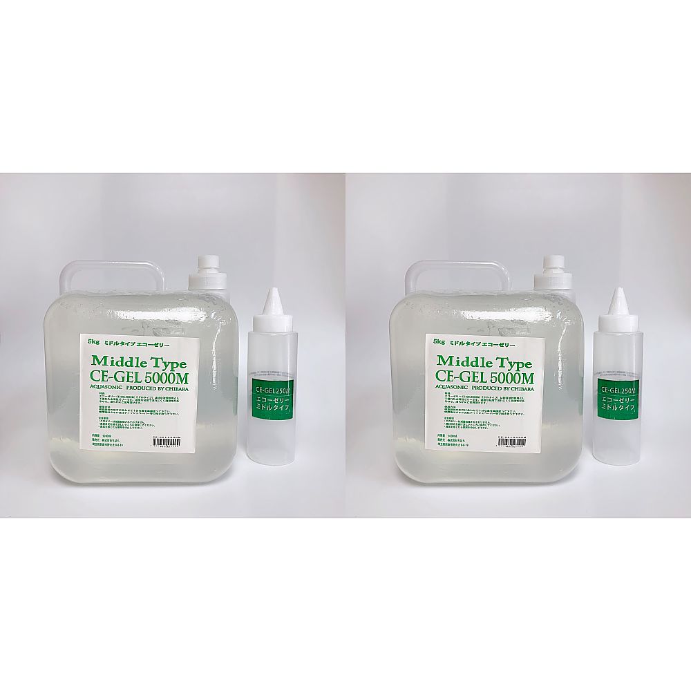 ちばら エコーゼリー 5L×2個入 ミドルタイプ（超音波検査用） CE-GEL5000M 1箱（ご注文単位1箱）【直送品】