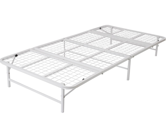 ファミリー・ライフ 収納式折りたたみパイプベッド シングル ホワイト 0412030 1箱（ご注文単位1箱）【直送品】