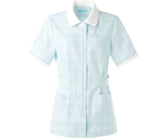 KAZEN ジャケット半袖 サックス 3L 274-81 3L 1枚（ご注文単位1枚）【直送品】