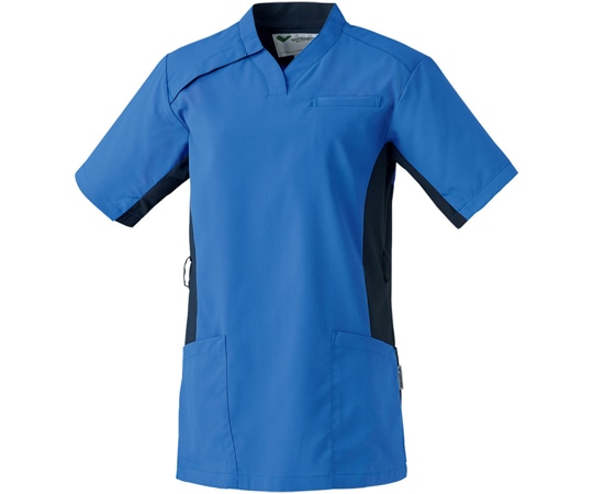 ミドリ安全 作業服 メディカルウェア ベルデクセル スクラブ VEM3003上 ライトブルー Lサイズ VEM3003-UE-L 1着(ご注文単位1着)【直送品】