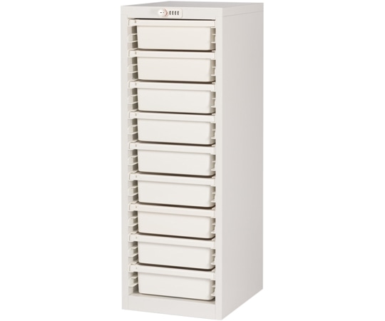 宮成製作所 薬剤保管庫メディロック MLG配薬キャビネット ダイヤル錠 深型9段 ネオホワイト MLGC-109D-W 1台（ご注文単位1台）【直送品】