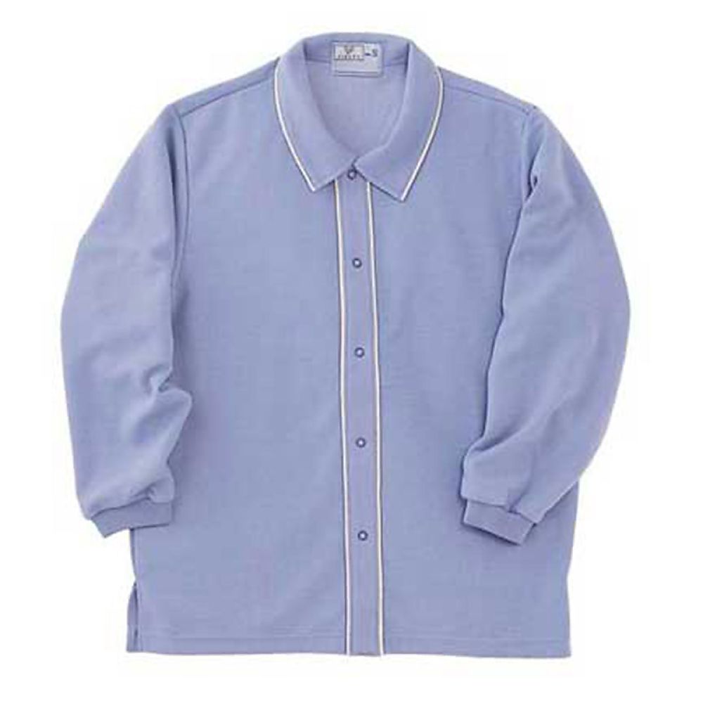 KIRAKU（トンボ） 前開きシャツ ラベンダー LL（身丈72cm） CR810-83 LL 1枚（ご注文単位1枚）【直送品】