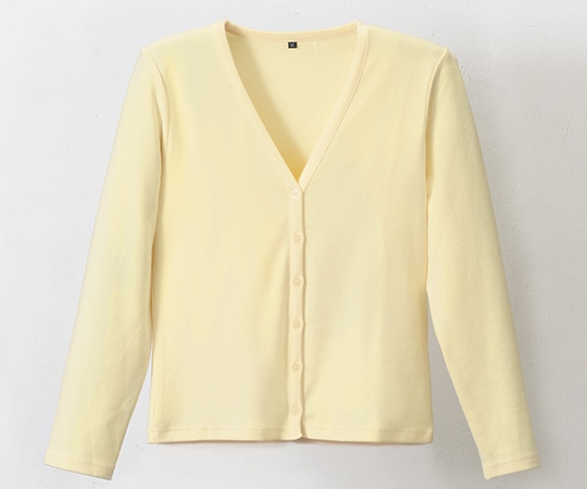 ディーフェイズ Vネックカーディガン イエロー LL S-03 1着(ご注文単位1着)【直送品】