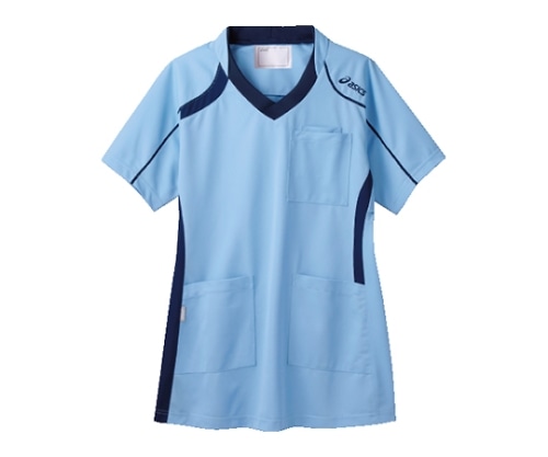 アシックス(住商モンブラン) ジャケット男女兼用ペールブルー×ネイビー CHM301-0309 LL 1枚(ご注文単位1枚)【直送品】