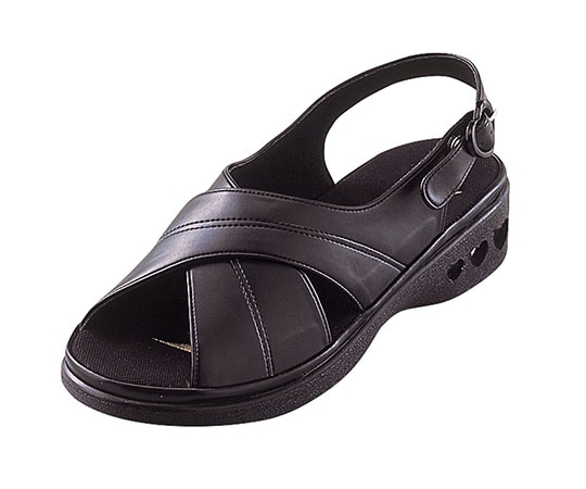 ビーウェル パーフェクトナース（ナースシューズ） クロスバンド ブラック SS PN00203 1足（ご注文単位1足）【直送品】