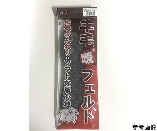 MORITO is-fit 羊毛暖フェルト インソール グレー M  1足（ご注文単位1足）【直送品】