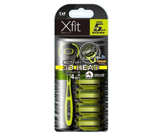 貝印カミソリ Xfit 替刃4個入り スリムパッケージ  1個（ご注文単位1個）【直送品】