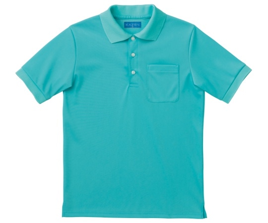 KAZEN ポロシャツ半袖 シーグリーン SS 237-16 SS 1枚（ご注文単位1枚）【直送品】