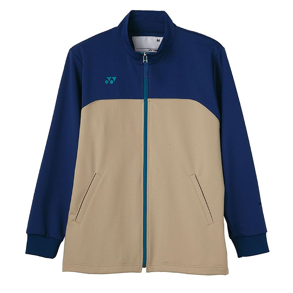 YONEX（トンボ） Mケアワークジャケット インディゴブルー×ベージュ S（身丈65cm） CY106-85 S 1枚（ご注文単位1枚）【直送品】