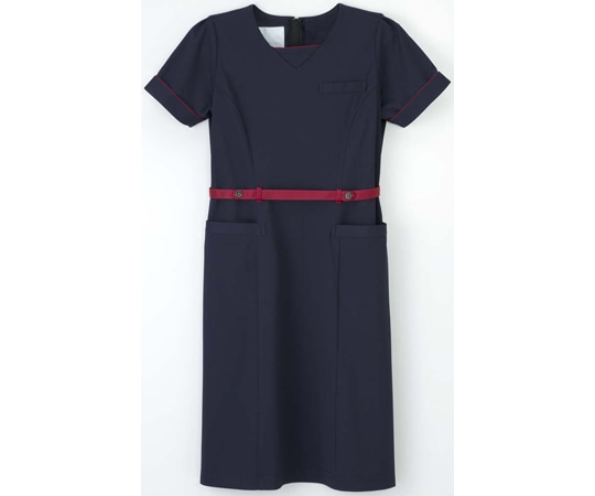 ナガイレーベン ワンピース ネイビー+バーガンディ L LH-6317 1枚（ご注文単位1枚）【直送品】