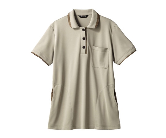 住商モンブラン ニットシャツ レディス 半袖 ベージュ/ブラウン LL 32-0007 1枚(ご注文単位1枚)【直送品】