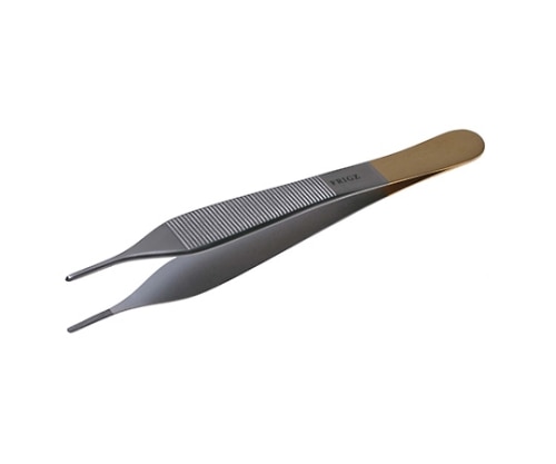 日本フリッツメディコ T/Cアドソン ピンセット 12cm 0.4チップ付 A001-012X 1本（ご注文単位1本）【直送品】
