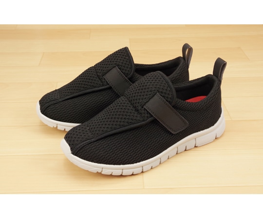 マリアンヌ製靴 ストレッチニットシューズ ブラック S（22.0~22.5cm） W760 1足（ご注文単位1足）【直送品】