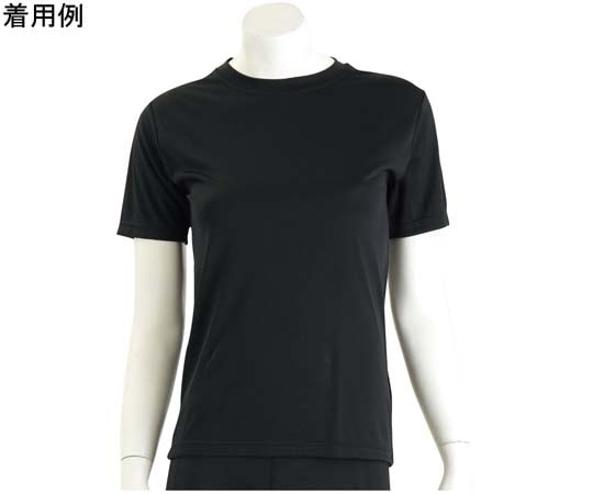 ワンポイント ベーシックTシャツ レディース 半袖 ブラック LL 96921-black-LL 1個（ご注文単位1個）【直送品】