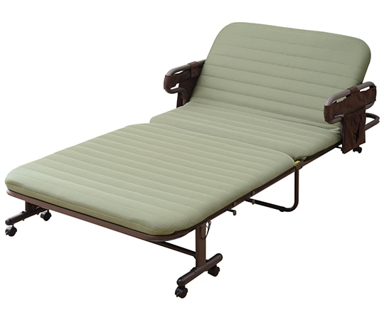 山善（YAMAZEN） 折りたたみベッド シングル ライトグリーン NTD-60LW（LGR） 1台（ご注文単位1台）【直送品】