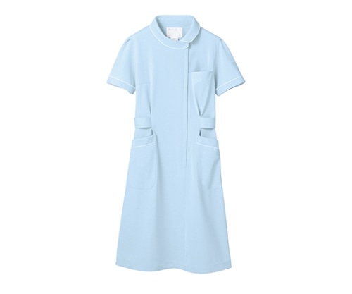 住商モンブラン ナースワンピース 半袖 サックス/白 73-1476 S 1枚（ご注文単位1枚）【直送品】