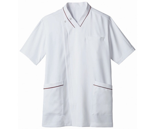 住商モンブラン スクラブ メンズ 半袖 白/ワイン 3L 72-1306 3L 1枚(ご注文単位1枚)【直送品】