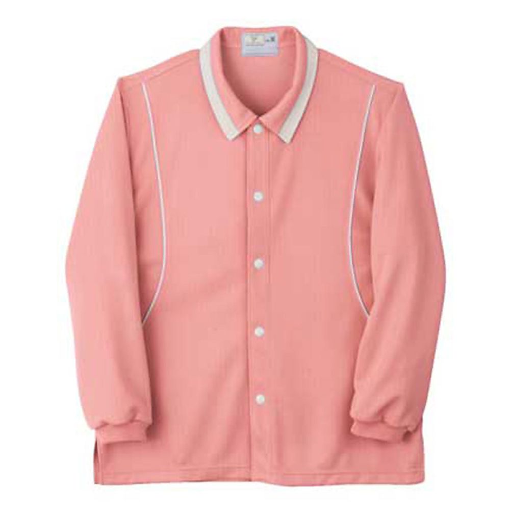 KIRAKU（トンボ） 前開きシャツ ピンク LL（身丈72cm） CR832-14 LL 1枚（ご注文単位1枚）【直送品】