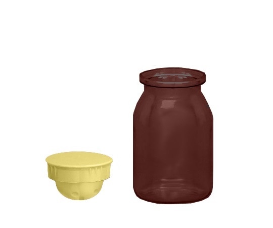 エムアイケミカル 散薬瓶 300㏄(茶) キャップ黄 1個 393100 3 1個(ご注文単位1個)【直送品】