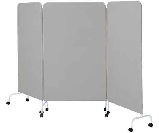 カウネット シンプルパネル 3連 グレー 4254-3589 1台(ご注文単位1台)【直送品】