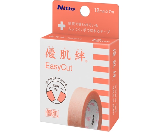 ニトムズ 優肌絆 EasyCut 個包装 12mm×7m 400巻入  1ケース（ご注文単位1ケース）【直送品】